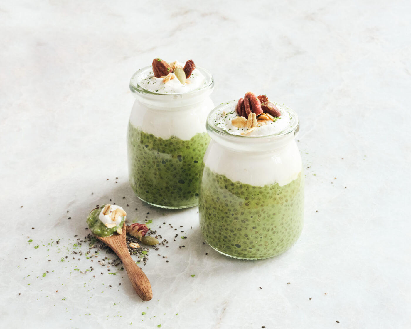 chia matcha pudding